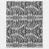 Aschgraues Tigerfell-Musterdesign Fleecedecke (Vorderseite)