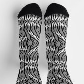 Aschgraues Tigerfell-Musterdesign  Socken (Oben)