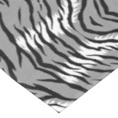 Aschgraues Tigerfell-Musterdesign Tischdecke (Schrägansicht)