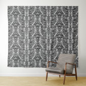 Aschgraues Tigerfell-Musterdesign  Wandteppich (Beispiel (Horizontal))