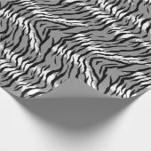 Aschgraues Tigermuster-Design Geschenkpapier (Ecke)