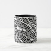 Aschgraues Tigermuster-Design  Tasse (Zentrum)