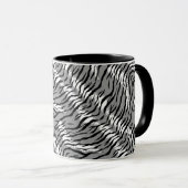Aschgraues Tigermuster-Design  Tasse (VorderseiteRechts)