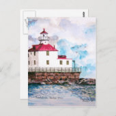 Aschtabula-Leuchtturm 1995 Postkarte (Vorne/Hinten)