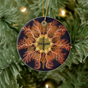 Ascidiae von Ernst Haeckel, Vintage Meereslebewese Keramik Ornament
