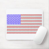 ASCII-amerikanische Flagge Mousepad (Mit Mouse)