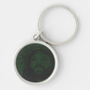 ASCII Art Jesus Dornenkrone Johannes 19:30 Schlüsselanhänger