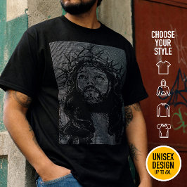 ASCII-Art Jesus Dornenkrone Johannes 19:30 T-Shirt