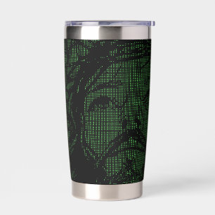 ASCII Art Jesus Dornenkrone Johannes 19:30 Thermobecher