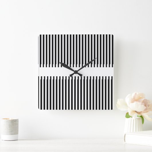 ASCII Art Quadratische Wanduhr (Zuhause)