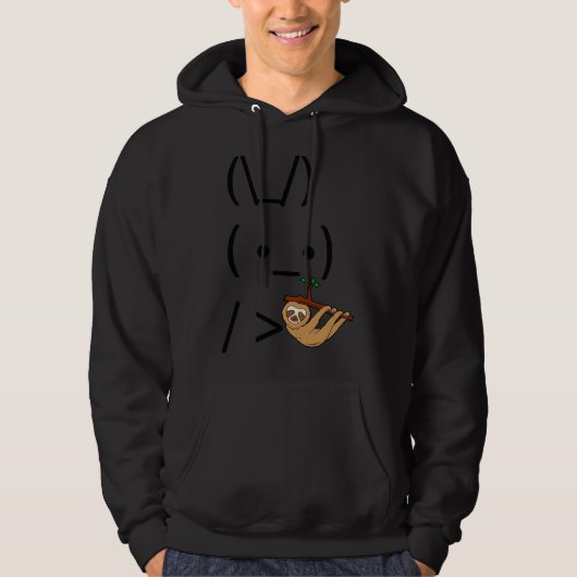 Ascii Bunny Rabbit Holend Hoodie (Vorderseite)