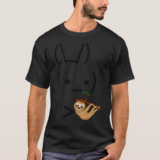 Ascii Bunny Rabbit Holend T-Shirt (Vorderseite)