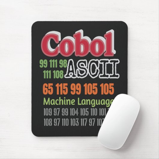 Ascii-Cobol-Programmiersprache Maschinensprache Mousepad (Mit Mouse)