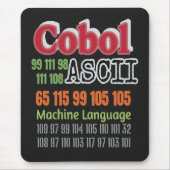 Ascii-Cobol-Programmiersprache Maschinensprache Mousepad (Vorne)