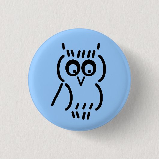 ASCII Eule Button (Vorderseite)