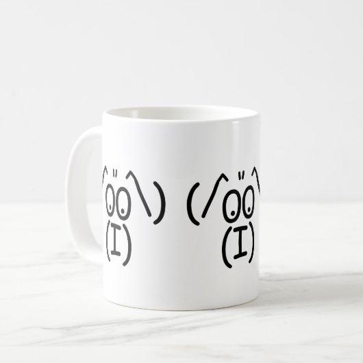 ASCII-Hund Kaffeetasse (Vorderseite Links)
