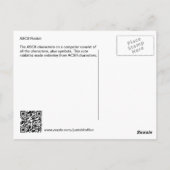 ASCII Kanbit Postkarte (Rückseite)