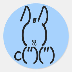 ASCII Kanbit Runder Aufkleber