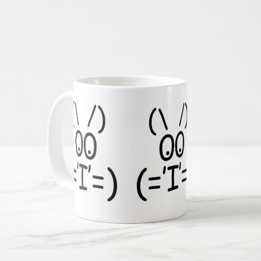 ASCII-Katze Kaffeetasse (Vorderseite Links)