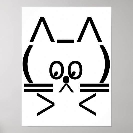 ASCII-KATZE POSTER (Vorne)