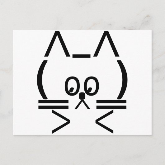 ASCII-KATZE POSTKARTE (Vorderseite)