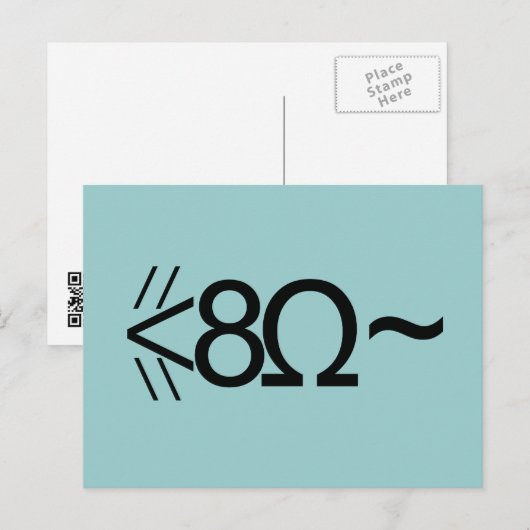 ASCII-Maus Postkarte (Vorne/Hinten)