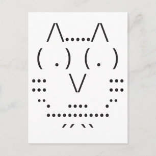Ascii Owl Postkarte