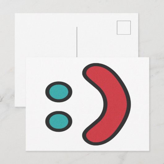 Ascii Smile Postkarte (Vorne/Hinten)