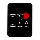 ASCII Text Art Bunny Rabbit geben Herz Magnet (Vertikal)