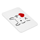 ASCII Text Art Bunny Rabbit geben Herz Magnet (Rechte Seite)