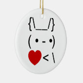 ASCII Text Art Bunny Rabbit Mitnehmen Keramik Ornament (Rechts)