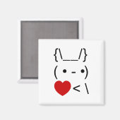ASCII Text Art Bunny Rabbit Mitnehmen Magnet (Vorderseite/Rückseite)