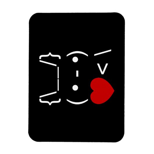 ASCII Text Art Bunny Rabbit Mitnehmen Magnet (Vertikal)