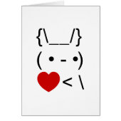 ASCII Text Art Bunny Rabbit Take Heart Back Card (Vorne)