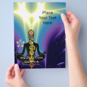 ASCLEPIUS,7 CHAKRAS YOGA LOTUS POSE Blau Flyer (Hand)