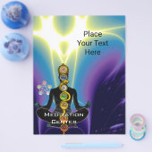 ASCLEPIUS,7 CHAKRAS YOGA LOTUS POSE Blau Flyer (Einzeln)