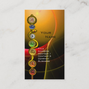 ASCLEPIUS,7 CHAKRAS,YOGA,SPIRITUELLE ENERGIE VISITENKARTE