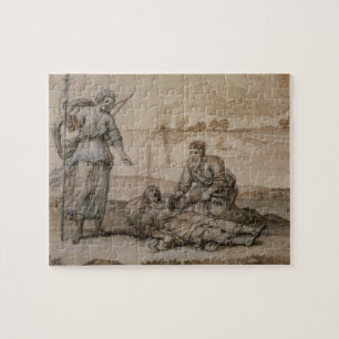 Asclepius, das Hippolytus wieder belebt (Stift u. Puzzle