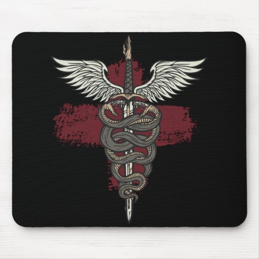 Asclepius griechische Mythologie Medizin Gott Schl Mousepad (Vorne)