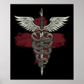 Asclepius griechische Mythologie Medizin Gott Schl Poster (Vorne)