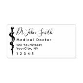 Asclepius Modernes Script Medical Rücksendeadresse Permastempel (Design)