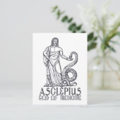 Asclepius Postkarte (Stehend Vorderseite)