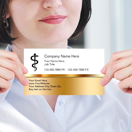 Asclepius Rod Medical Business Cards Visitenkarte