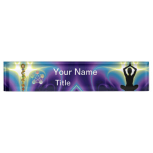 ASCLEPIUS-STRECKE,7 CHAKRAS,YOGA-LOTUS-POSE NAMENSPLAKETTE