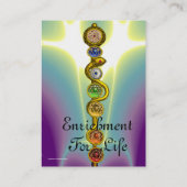 ASCLEPIUSROD,7 SCHAKRAS,JUGENDINSTRUCKER, rosa Visitenkarte (Rückseite)