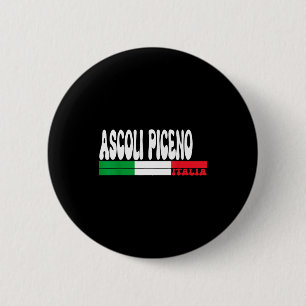 Ascoli Piceno Stadt Italia Vintage Italien Flagge  Button
