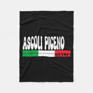 Ascoli Piceno Stadt Italia Vintage Italien Flagge  Fleecedecke