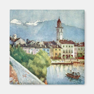 Ascona die Schweiz auf See Maggiore, 1918 Magnet
