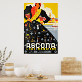 Ascona, Lago Maggiore, Schweiz, Reiseplakat Poster (Küche)