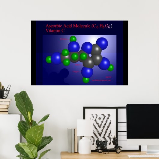 Ascorbische Säure (Druck) Poster (Heimbüro)